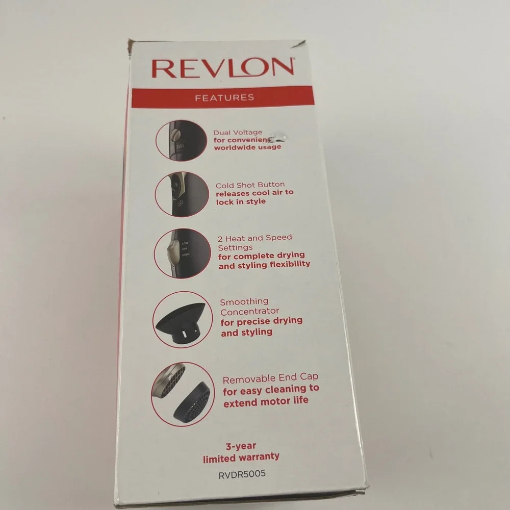 Revlon Compact Convenience Travel Hair Dryer 1875W Dual Voltage Gold RVDR5005 - Picture 3 of 9